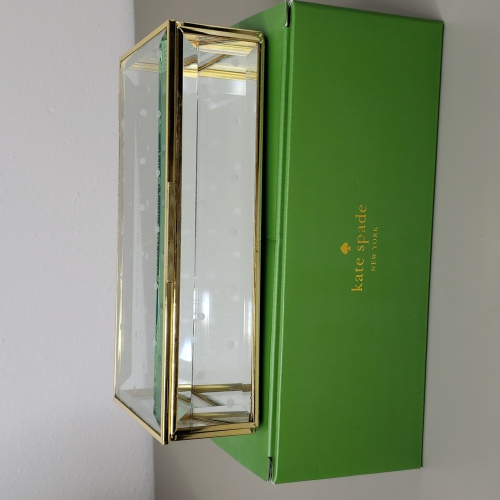 Lenox Kate Spade ♠️ Spakling Glass Jewelry Box Larabee Dot